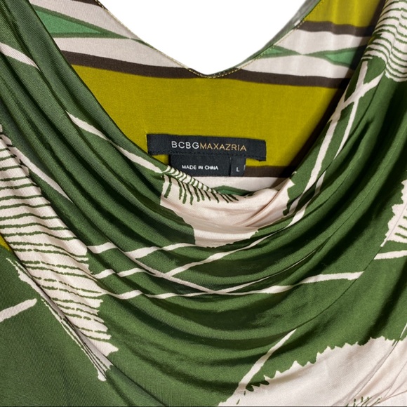 BCBGMaxazria Olive Sleeveless Dress Size Large - Picture 6 of 7